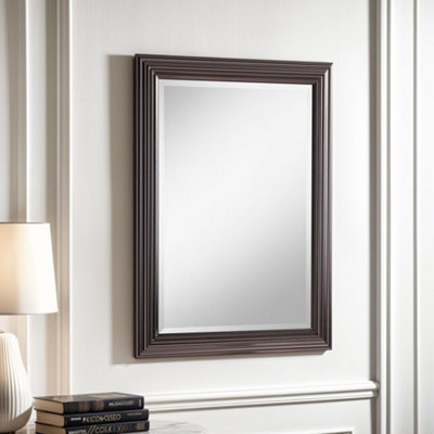 Yearn Dark Chrome Wall Mirror 76X61Cm from B&Q