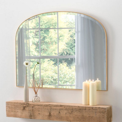 Yearn Simplicity Mantle Mirror Bevelled Gold 92(W) X 71Cm(H) from B&Q