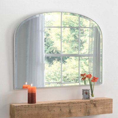 B&Q -  Simplicity Mantle Mirror Bevelled Silver 92(W) X 71Cm(H)
