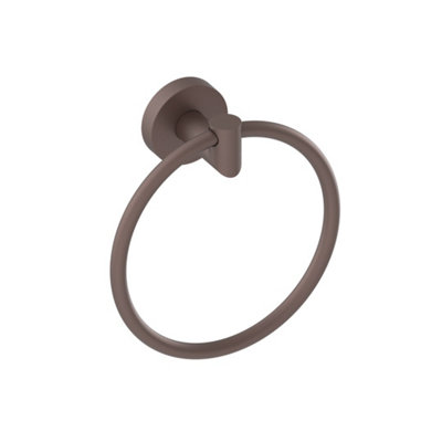 Melbourne Brushed Bronze Round Towel Ring from B&Q