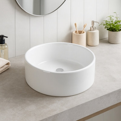 Rimini Round Counter Top Basin 415mm from B&Q