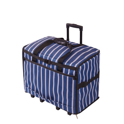 Sewing Online Xl Sewing Machine Trolley Bag Navy Stripe 60 X 42 X 30CmBirch 006107 from B&Q