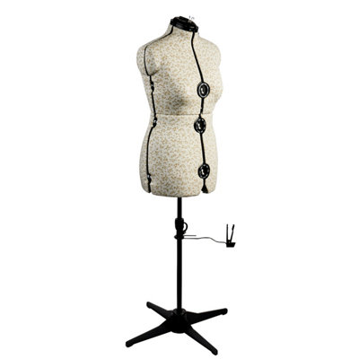 Sewing Online Sugar Ditsy Beige 8-Part Adjustable Dressmakers Dummy Medium 16-20 from B&Q
