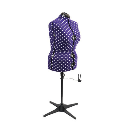 Sewing Online Adjustable Dressmakers Dummy Uk 20-22 Purple Polka Dot from B&Q