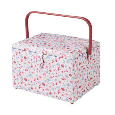 Everything Mary Large Sewing Basket Floral 23.5 X 31 X 20.5Cm - Sewing Online Ga1121L