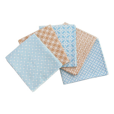 Geometric Floral Themed Pack Of 5 Cotton Fat QuartersSewing Online Fa225 from B&Q