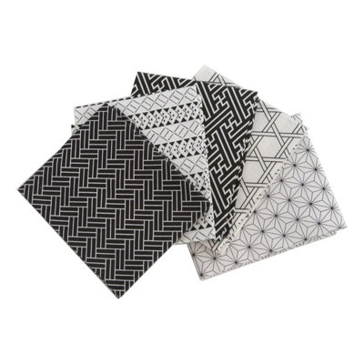 Geometric Maze Themed Pack Of 5 Cotton Fat QuartersSewing Online Fa226 from B&Q