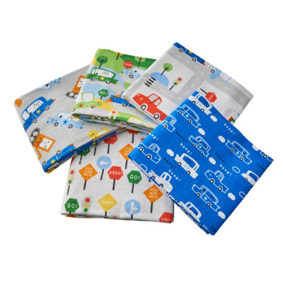 Drivers Wanted Fat Quarter Bundle. Pack Of 5 Flannel Fat QuartersSewing Online Fe0113 from B&Q