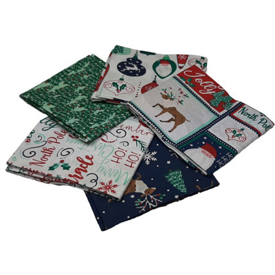 Believe Christmas Fat Quarter Bundle-Pack Of 5 Cotton Fat Quarters Sewing Online Fe0121 from B&Q