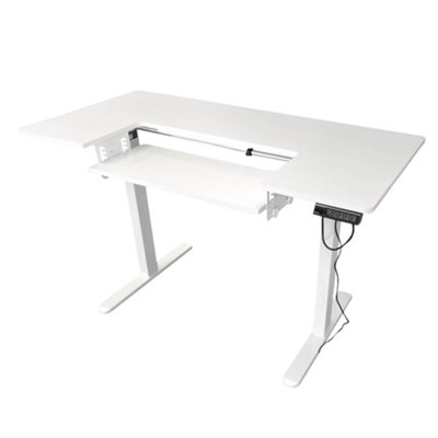 Sewing Online WC1015 Electric Adjustable Sewing Machine Table in White for Sewing and Crafting - Image 4