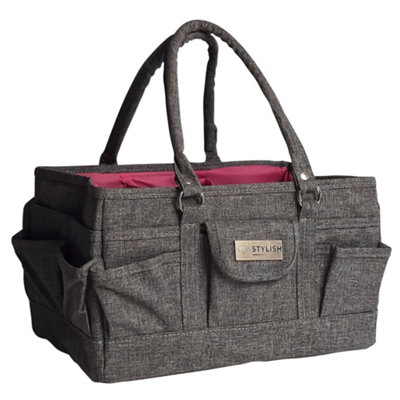 Sewing Online Deluxe Tote Organiser Heather Grey 30 X 20 X 18 CmSew Stylish Pt900-Heather-Grey from B&Q