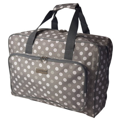 Sewing Online Sewing Machine Bag Grey Polka 33 X 45.7 X 20.32 CmSew Stylish Pt660-Grey-Polka from B&Q