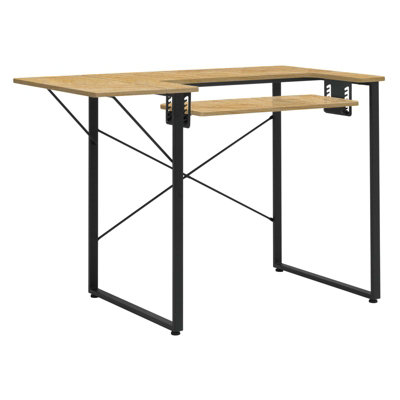 Dart Sewing Machine Table With Folding Top In Charcoal Black / Ashwood - Image 3