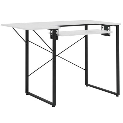 Sewing Online Dart Sewing Machine Table With Folding Top In Charcoal Black / White - Black/White - Image 3
