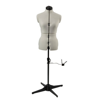 Sewing Online Adjustable Dressmakers Dummy Cream Fabric & Hem Marker Sizes 10-18 from B&Q