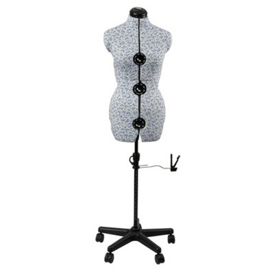 Sewing Online Adjustable Dressmakers Dummy Ditsy BlueHem MarkerSizes 10-16 from B&Q