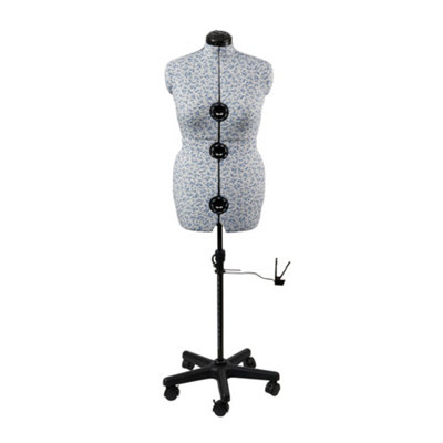 Sewing Online Adjustable Dressmakers Dummy Ditsy BlueHem MarkerSizes 16-20 from B&Q