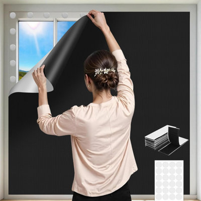 145 X 300 Cm Blackout Curtains For Travel Portable Blind Stick OnNo Drill Blinds Window Temporary Black Out Material Cut To Any from B&Q