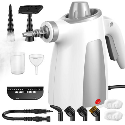 Assca Handheld Steam Cleaner1050 W Portable With 350 Ml Tank & 12-Piece Accessories100% Chemical-Free Multi-Surface Cleaning from B&Q