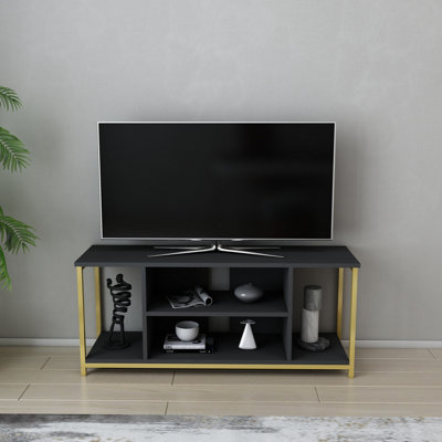 Decorotika Rinaldo Tv Stand Tv Unit For Tv's Up To 63 Inch Gold And Anthracite from B&Q