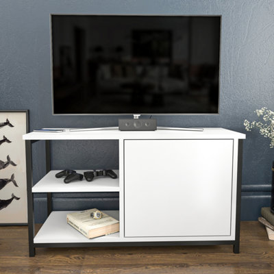 Decorotika Muskegon Tv Stand Tv Unit For Tv's Up To 63 Inch Black And White from B&Q