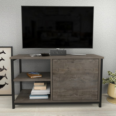 Decorotika Muskegon Tv Stand Tv Unit For Tv's Up To 63 Inch Black Wenge from B&Q