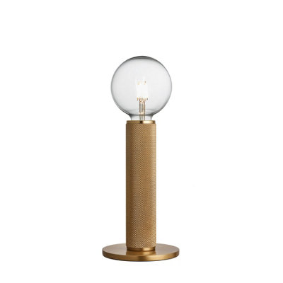 Industville Knurled Edison Table LampBrass, from B&Q