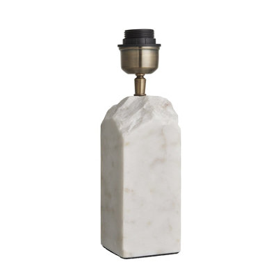 Industville Marble Medium Ridge Table LampWhiteWhite Base Only from B&Q