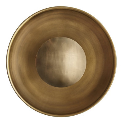 Industville Boston Round Metal Diffuser Wall Light13 InchBrass from B&Q