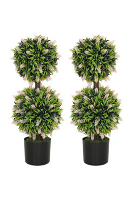 Dyzi Artificial Topiary Ball Tree Set 70Cm Potted Indoor Outdoor from B&Q