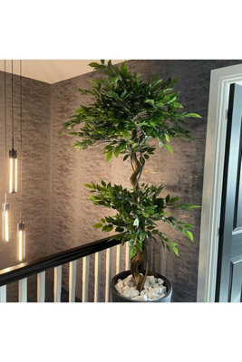 Dyzi Artificial Twisted Ficus Tree 150Cm Potted Indoor Décor from B&Q