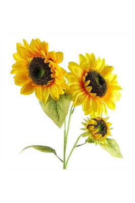 Dyzi Artificial Sunflower Stem 88Cm Floral Arrangement Décor from B&Q