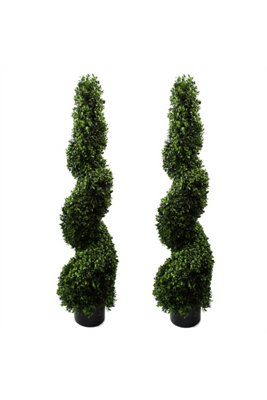 Dyzi Pair Of 120Cm Uv Resistant Twisted Topiary Trees from B&Q