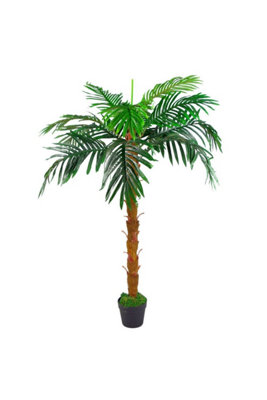 Dyzi Green 130Cm Realistic Artificial Palm Tree With Moss Covered Pot from B&Q