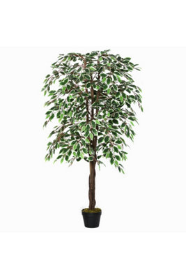 Dyzi Artificial Ficus Plant In Cement-Filled Pot from B&Q