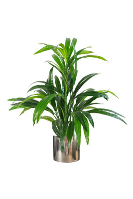 Dyzi 65Cm Artificial Plant With Realistic Foliage In Metal Planter from B&Q