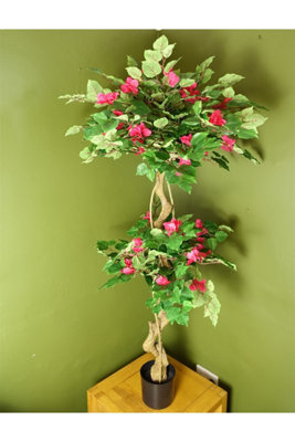 Dyzi 150Cm Japanese Silk Blossom Tree With Twisted Trunk from B&Q