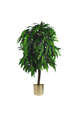 Dyzi 120Cm Artificial Mango Tree With Metal Planter from B&Q
