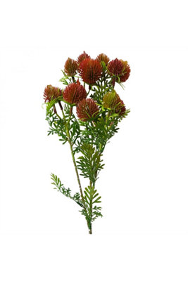 Dyzi Artificial Red Craspedia Flower Stem 55Cm from B&Q