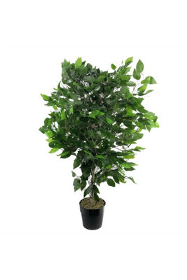 Dyzi Artificial Bushy Leaf Tree In Plastic Pot 90Cm from B&Q