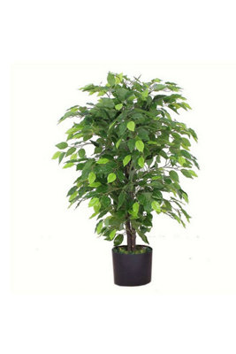 Dyzi Green Artificial Leaf Tree With Wired Stems 90Cm from B&Q