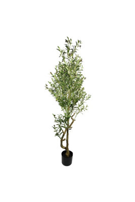 Dyzi Artificial Olive Tree With Olives In Black Pot 160Cm from B&Q