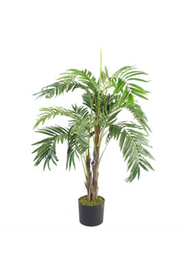 Dyzi Green Artificial Palm Tree In Pot Realistic Indoor Plant 120Cm from B&Q