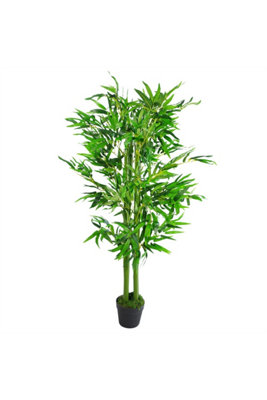 Dyzi Green Bamboo Artificial Tree In Black Pot 120Cm from B&Q