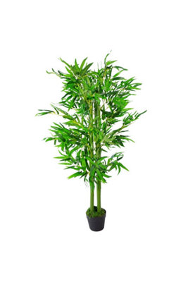 Dyzi Green Artificial Bamboo Tree Realistic Indoor Plant from B&Q