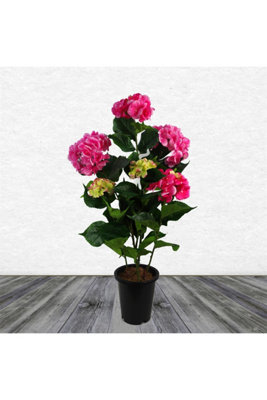 Dyzi Artificial Hydrangea Plant In Pot With 200 Flowers from B&Q