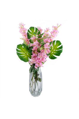 Dyzi Pack Of 6 Realistic Monstera Leaf Wired Stems from B&Q