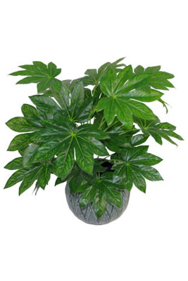 Dyzi Green Artificial Potted Plant With Realistic Wired Foliage from B&Q