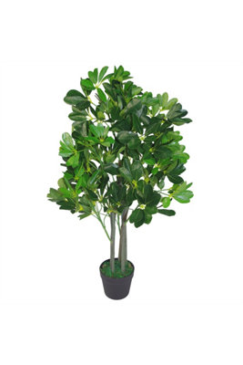 Dyzi Green Artificial Arboricola Evergreen Plant Dark  95Cm from B&Q