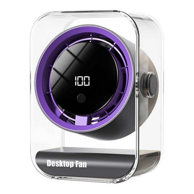 B&Q -  Portable Rechargeable Desktop Fan 100 Speed Usb-C Silent Table Fan